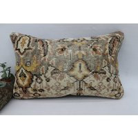 Ottoman Rug Pillow, 12x20 Home Design Neck Pillow Cover, Throw Couch Beige Embroidered Sp3050 5430 | Etsy (US)