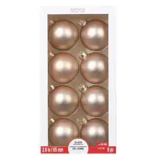 8ct. 2.6" Matte Rose Gold Glass Ball Ornaments by Ashland® | Michaels | Michaels Stores