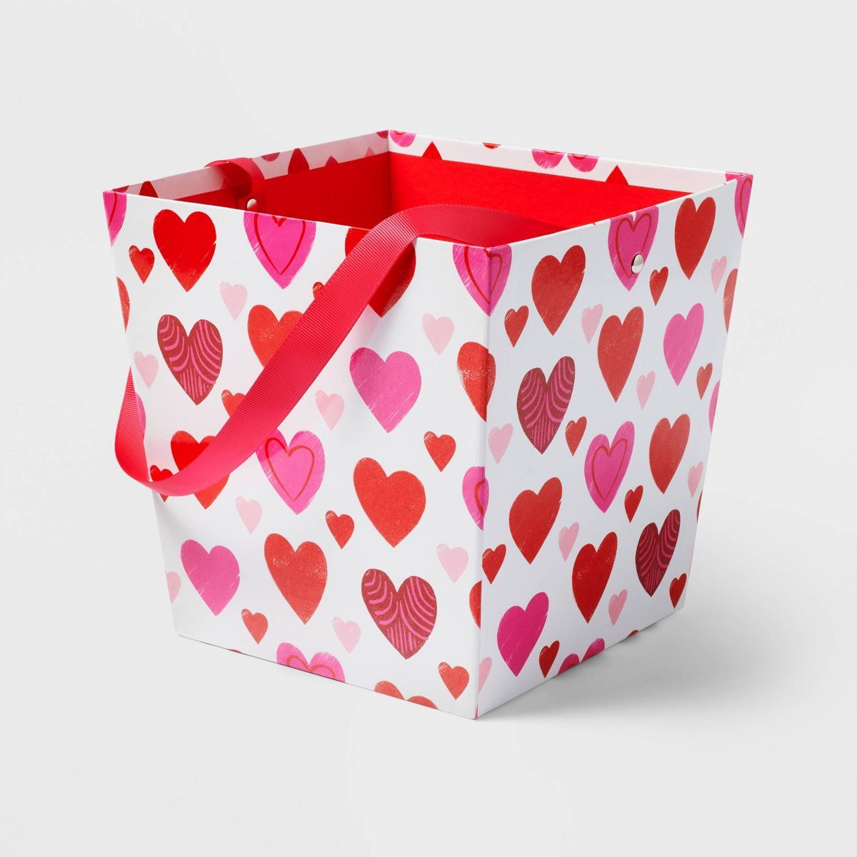Valentine's Paper Bucket Multi Hearts - Spritz™ | Target