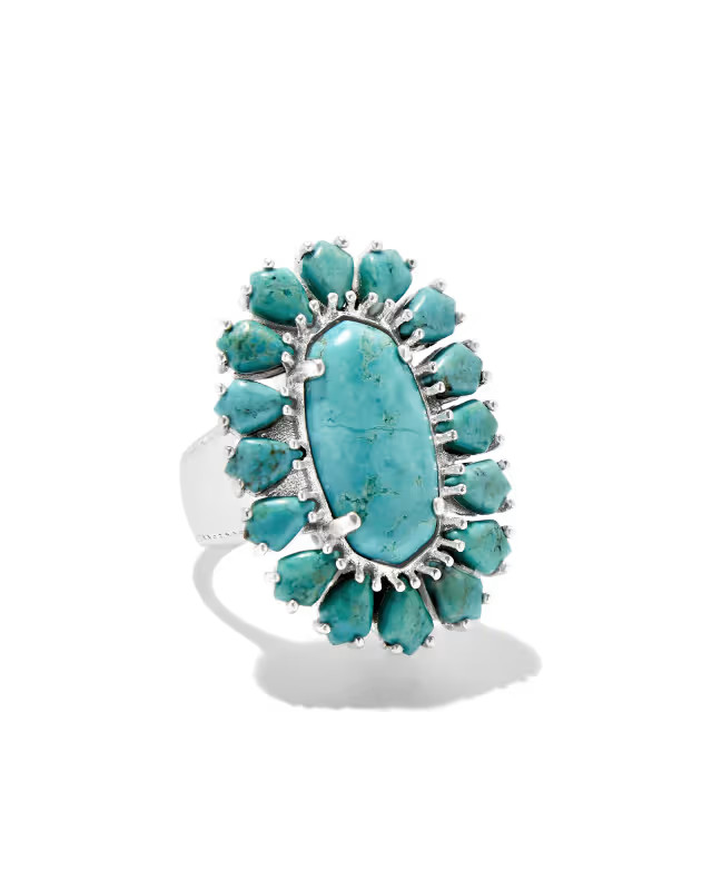 Wrangler® x Yellow Rose by Kendra Scott Laurel Statement Ring in Variegated Turquoise Magnesite ... | Kendra Scott