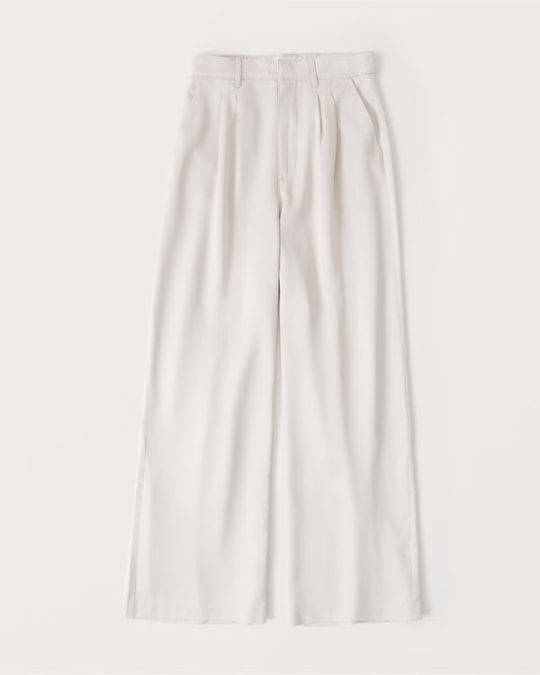 Tailored Wide Leg Pants | Abercrombie & Fitch (US)