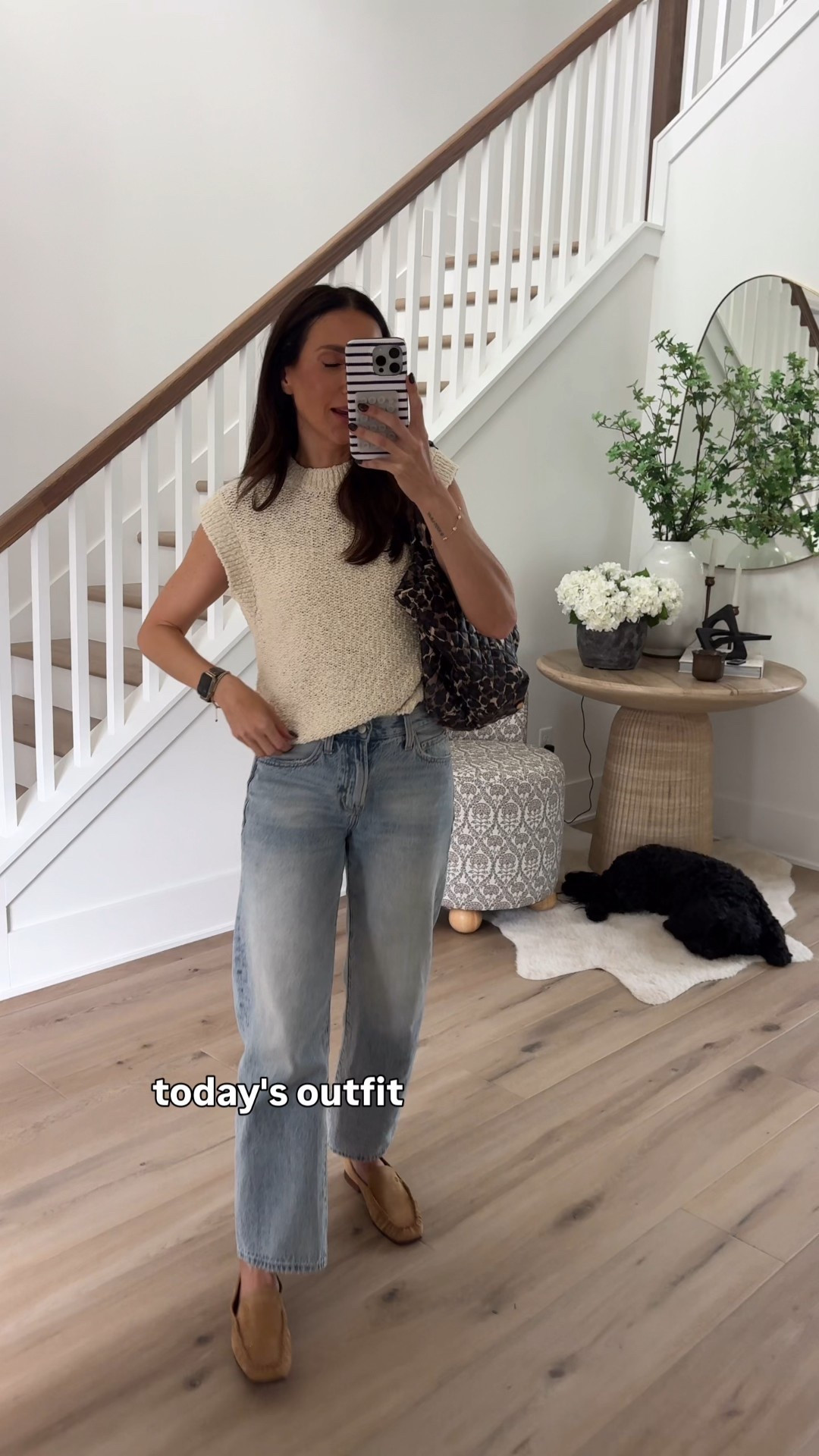 Today’s outfit  gut, I’m wearing xs in the sweater , fall fashion , barrel leg jeans, shoes for fall ,
Loafers for women , leopard tote 

#LTKShoeCrush #LTKFindsUnder100 #LTKItBag