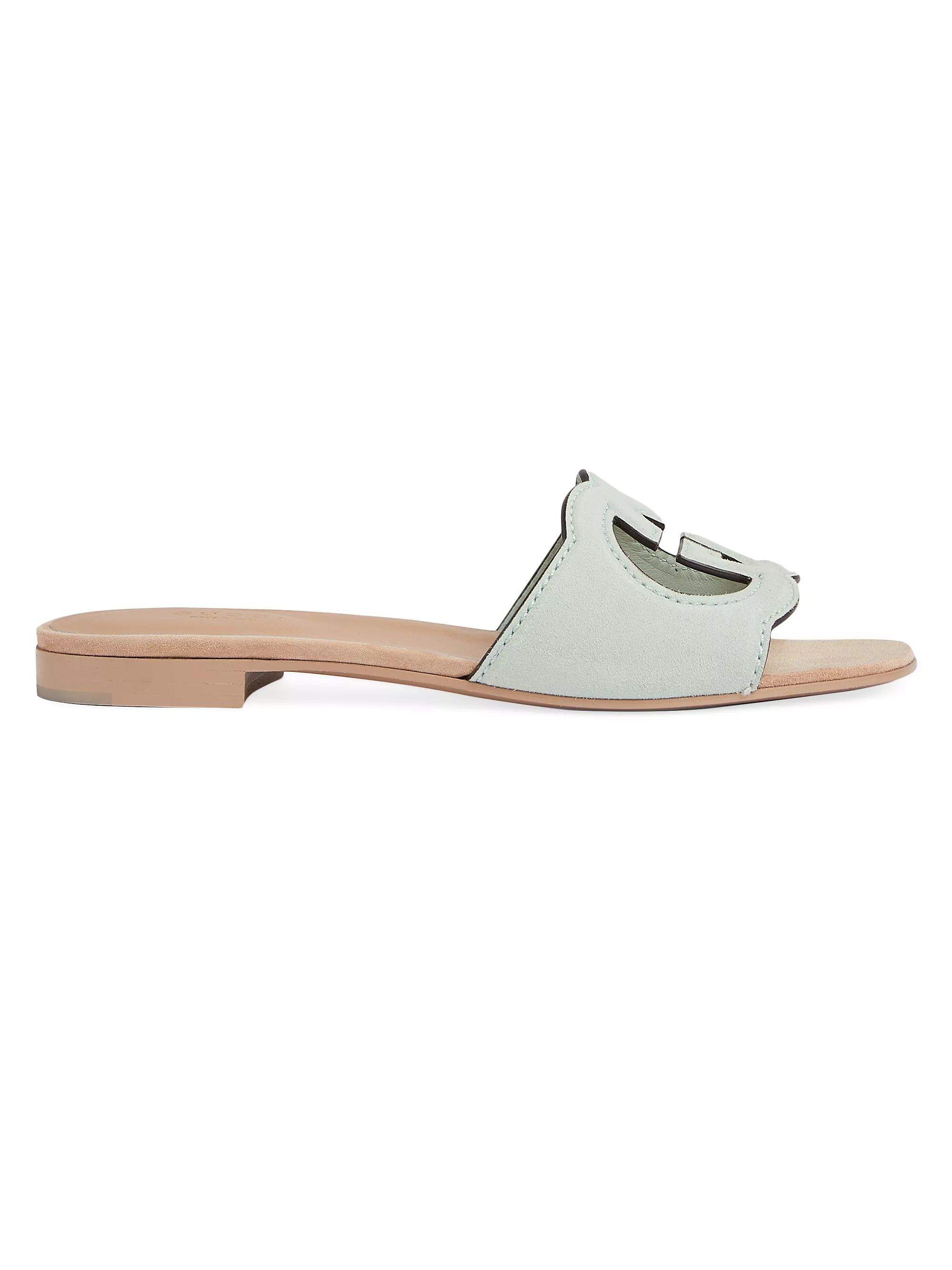 Shop Gucci Suede Slide Sandals | Saks Fifth Avenue | Saks Fifth Avenue