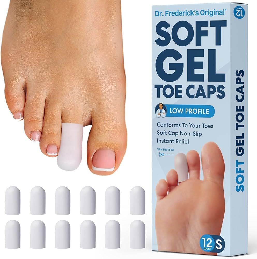 Dr. Frederick’s Original Soft Gel Toe Caps - 12 ct - Doctor-Developed Toe Protectors for Ingrow... | Amazon (US)