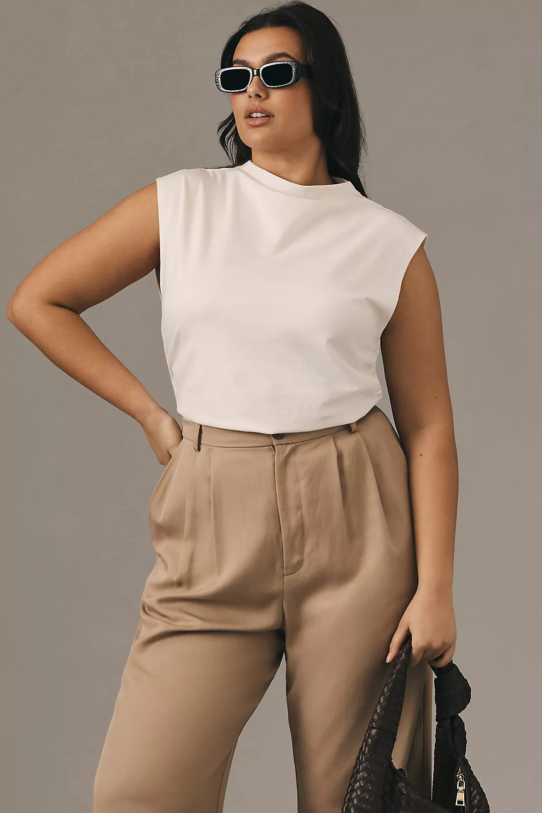 Maeve Mock-Neck Shell Top | Anthropologie (US)