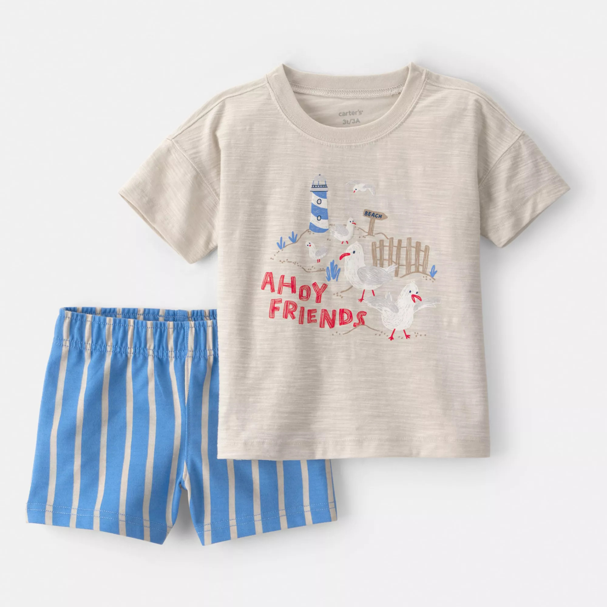 Toddler Boy Carter's 2-Piece Seagull Top & Shorts Set | Kohl's