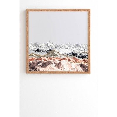 Iveta Abolina Pastel Mountains Bamboo Framed Wall Art - Deny Designs | Target