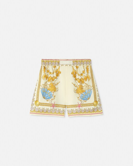 Underwater Barocco Silk Shorts | Versace (US)