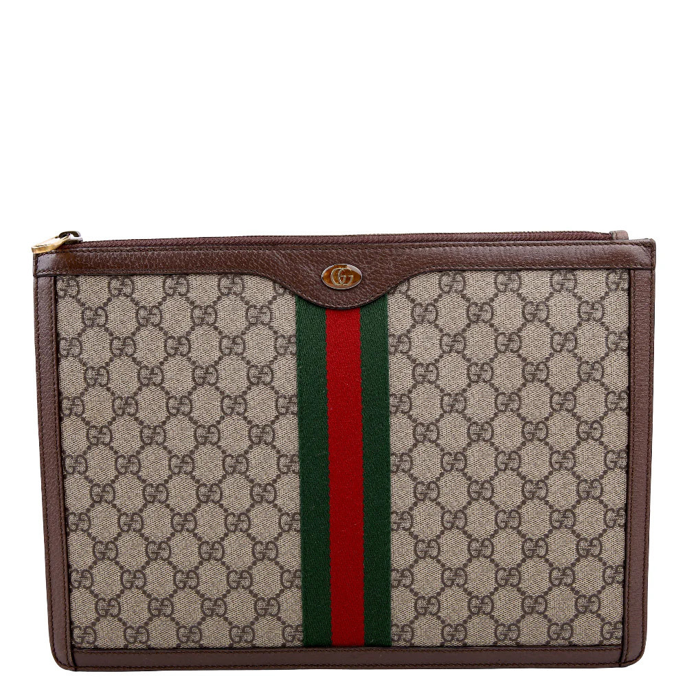 523359 GG Supreme Ophidia Portfolio Clutch | Keeks Designer Handbags
