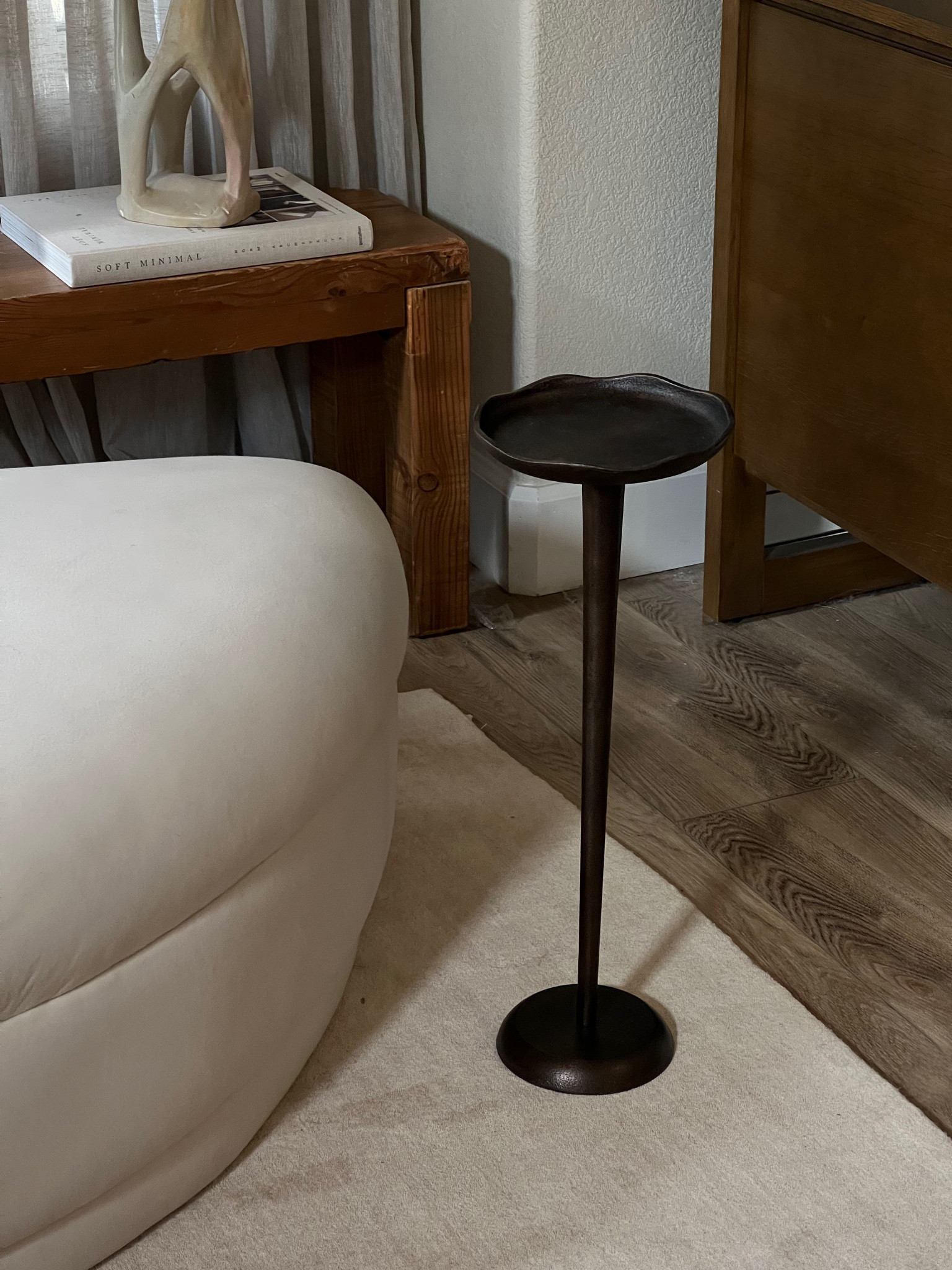 cutie little dark bronze drink stand with the most perfect scallop detail. perfect for adding surface area to spots on the sofa that are too far from the couch 

#LTKhome