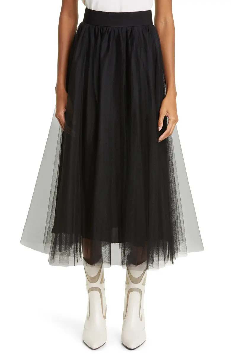 Zimmermann Tulle A-Line Midi Skirt | Nordstrom | Nordstrom