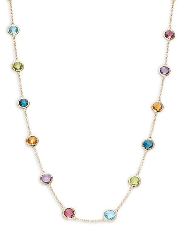 ​14K Yellow Gold & Multi-Stone Necklace | Saks Fifth Avenue OFF 5TH (Pmt risk)