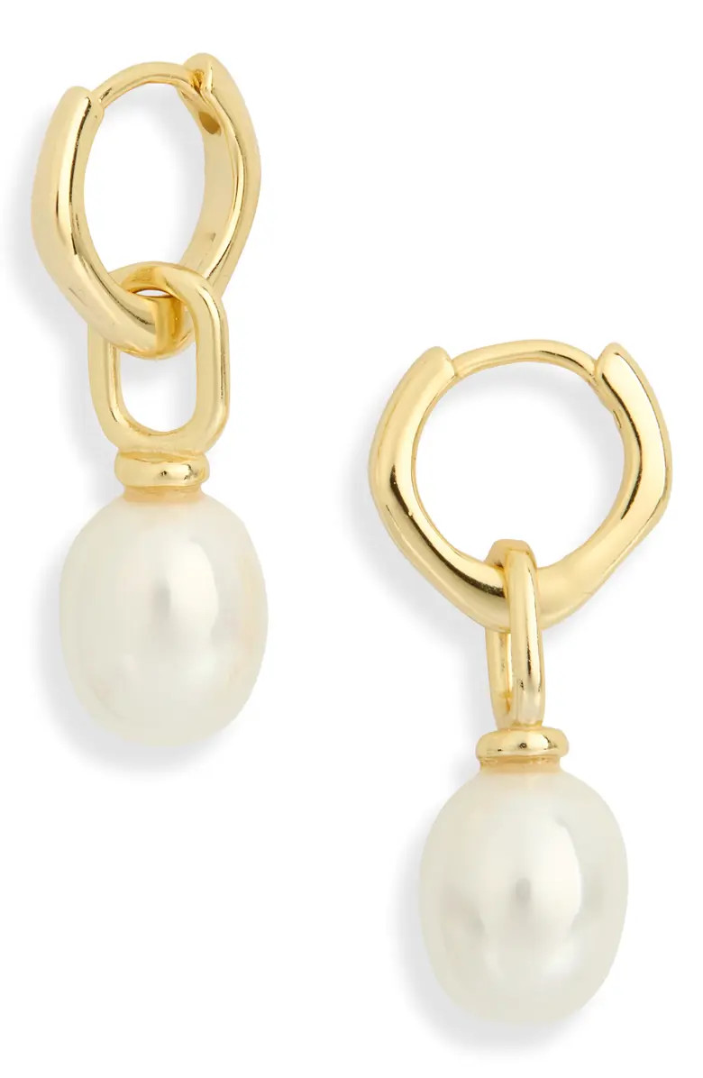 ARGENTO VIVO Single Pearl Huggie Hoop Earrings | Nordstromrack | Nordstrom Rack