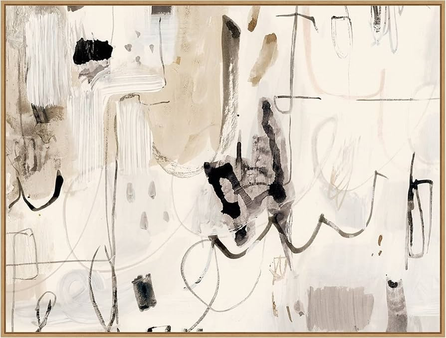 Amanti Art Framed Canvas Wall Art 32x42 Net Neutral II by Victoria Barnes, Framed Wall Art Canvas... | Amazon (US)