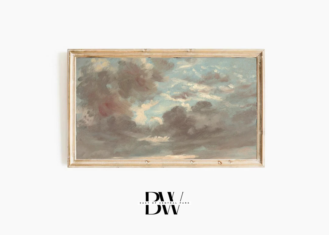 Samsung Frame TV Art | Summer Sunset Clouds | Vintage Frame TV Art | Vintage Art | Digital Downlo... | Etsy (US)