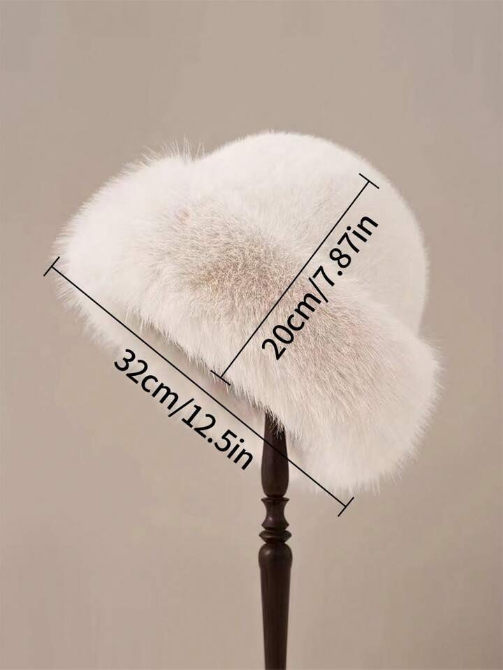 1pc Warm & Cozy Women Plush Lined Hat - Thick Fleece Winter Cap, With Ear Flaps, No Brim, Perfect... | SHEIN