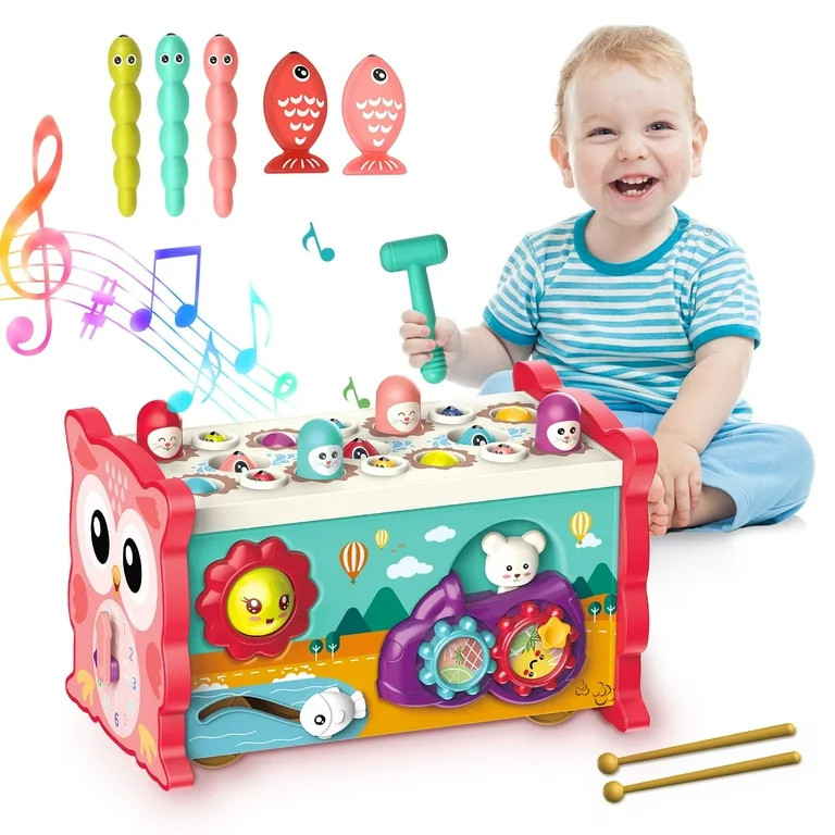 Flooyes Montessori Toys for 1 Year Old,Whack-A-Mole Hammering Pounding Toys with Pounding Bench, ... | Walmart (US)
