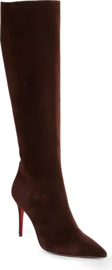 A streamlined design puts the focus on the sharp pointy-toe silhouette, velvety suede and Loubout... | Nordstrom