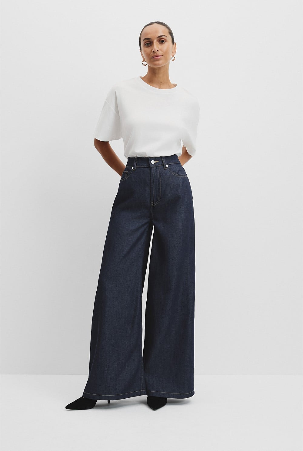 Soft Denim Wide Jean | Country Road