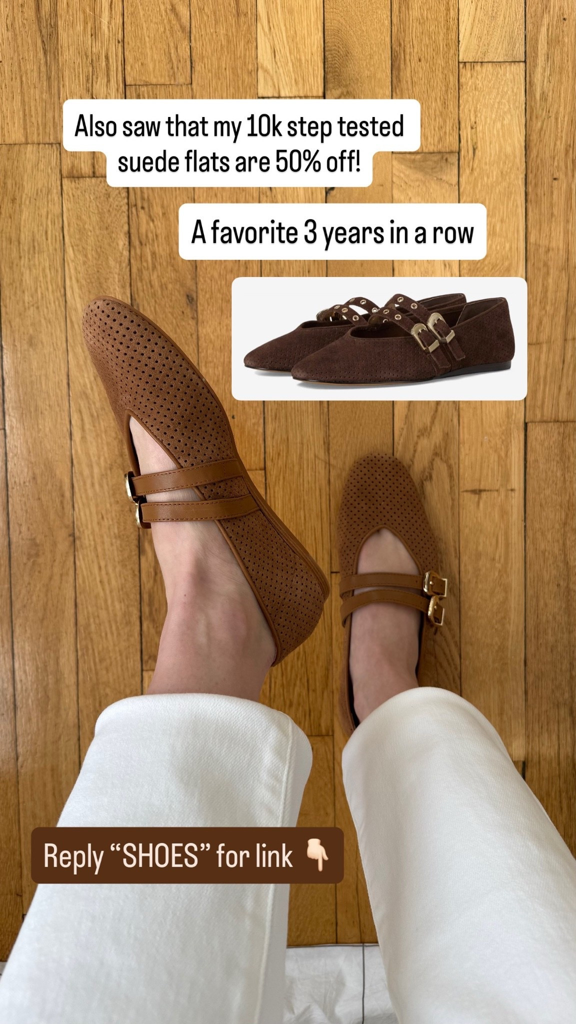 Genuine suede mary Jane flags for fall. 10k step tested and 50% off