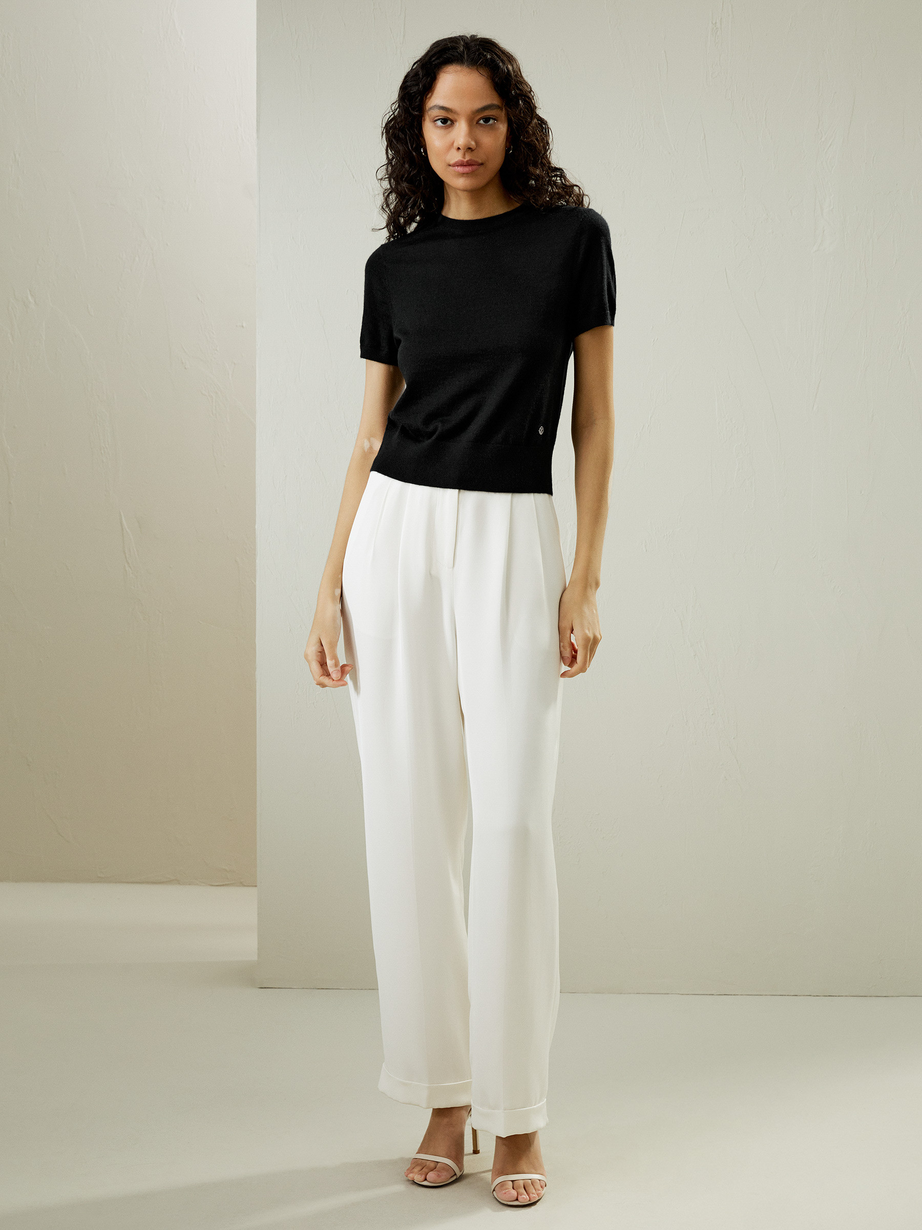 Cashmere Round Neck Sweater | LilySilk