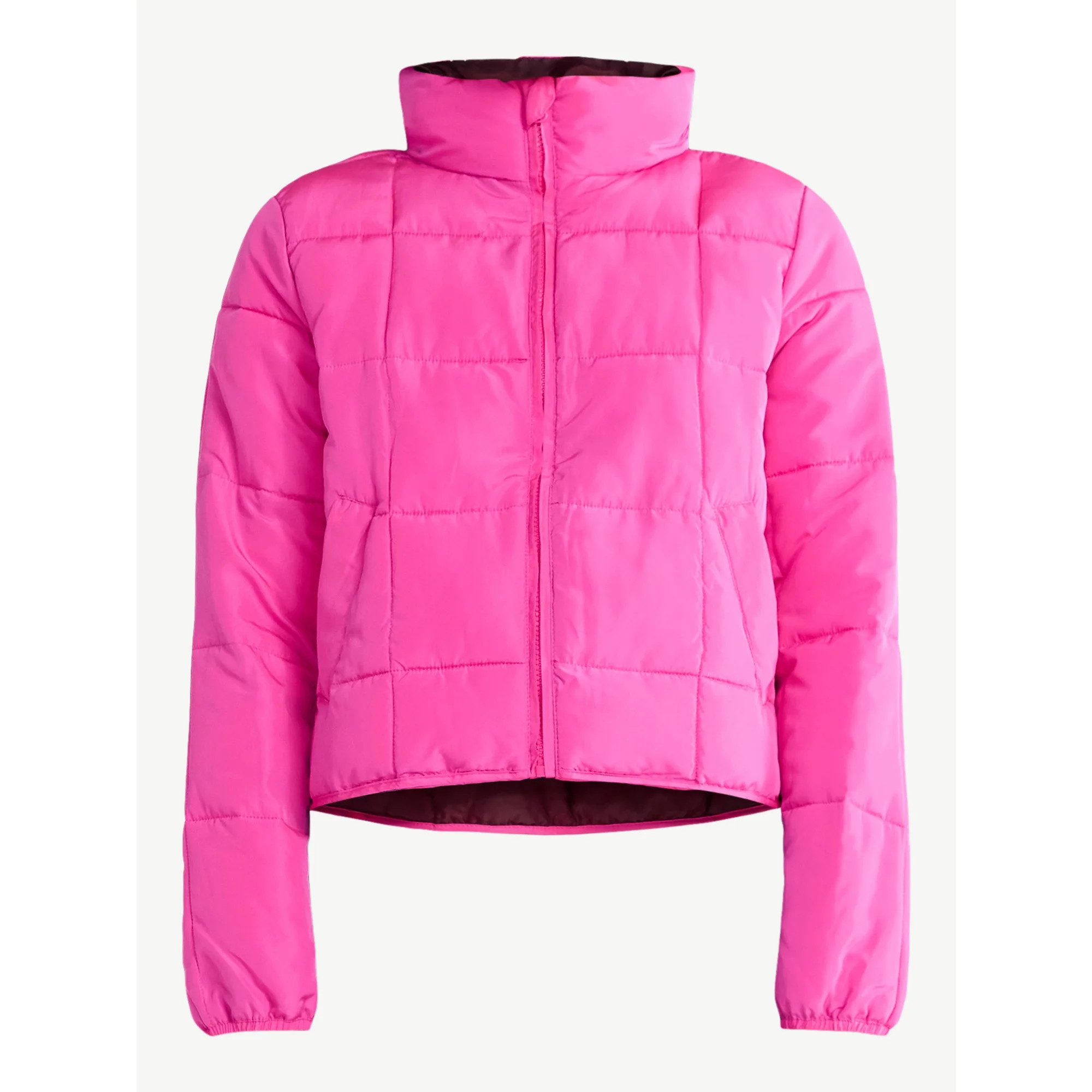 No Boundaries Packable Puffer Jacket, Women's and Women's Plus Sizes XS-4X | Walmart (US)