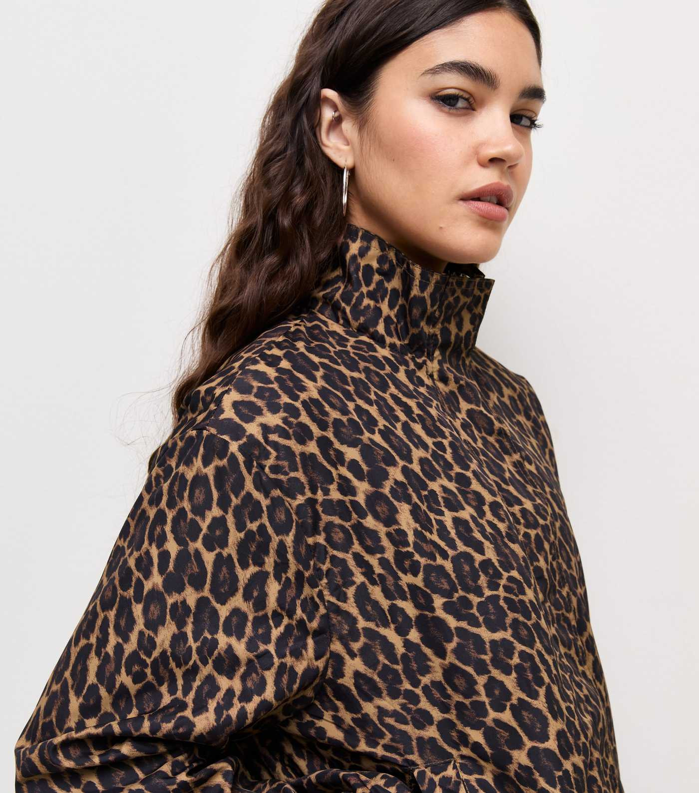 Brown Animal Print Zip Through Windbreaker Jacket | New Look | New Look (UK)