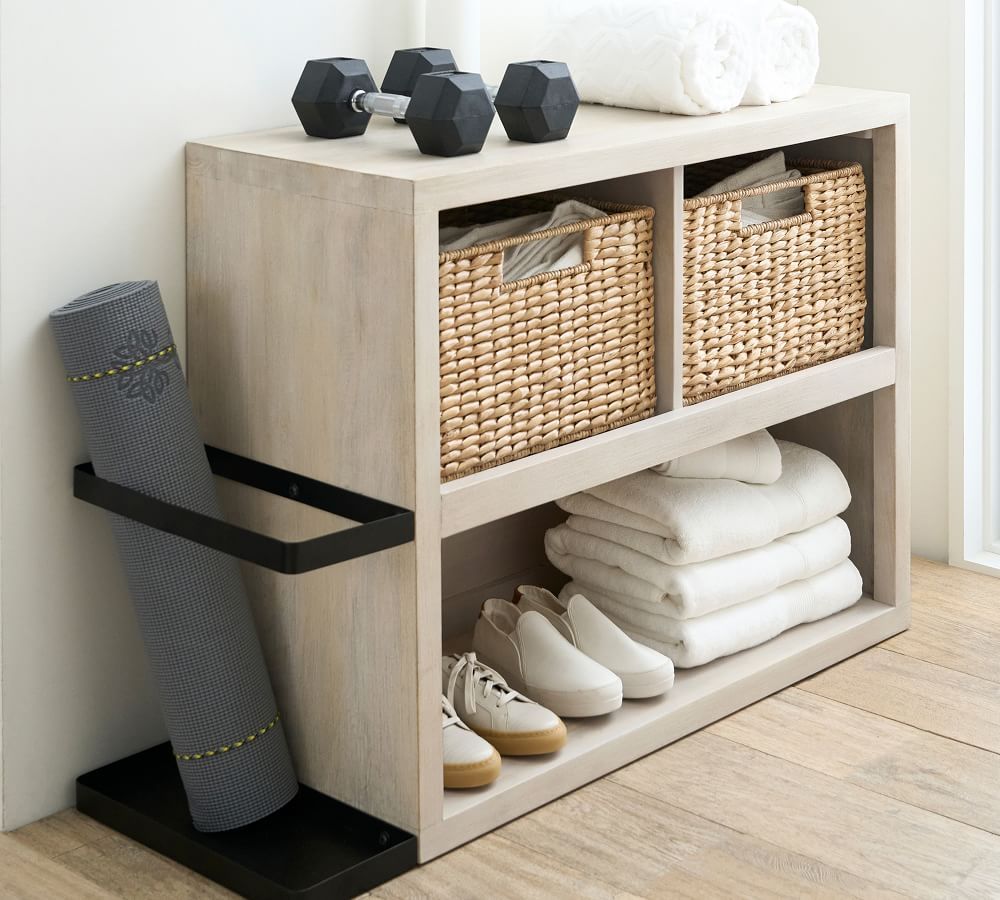 Cayman 45" Home Gym Storage Console Table | Pottery Barn (US)