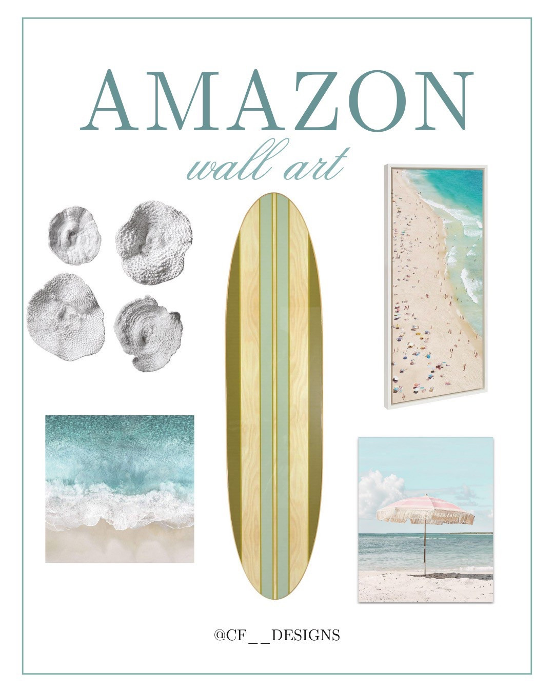 These Amazon wall art picks are giving surf shack meets chic beach house 🏄‍♀️🌴 From coral to surfboards and breezy beach scenes—consider your walls vacation-ready.
Tap to shop and bring a little coastal calm to your home! 🐚✨
#CoastalVibes #AmazonHome #BeachHouseStyle #SurfInspired #WallArtFinds 

#LTKSeasonal #LTKSummerEdit #LTKHome