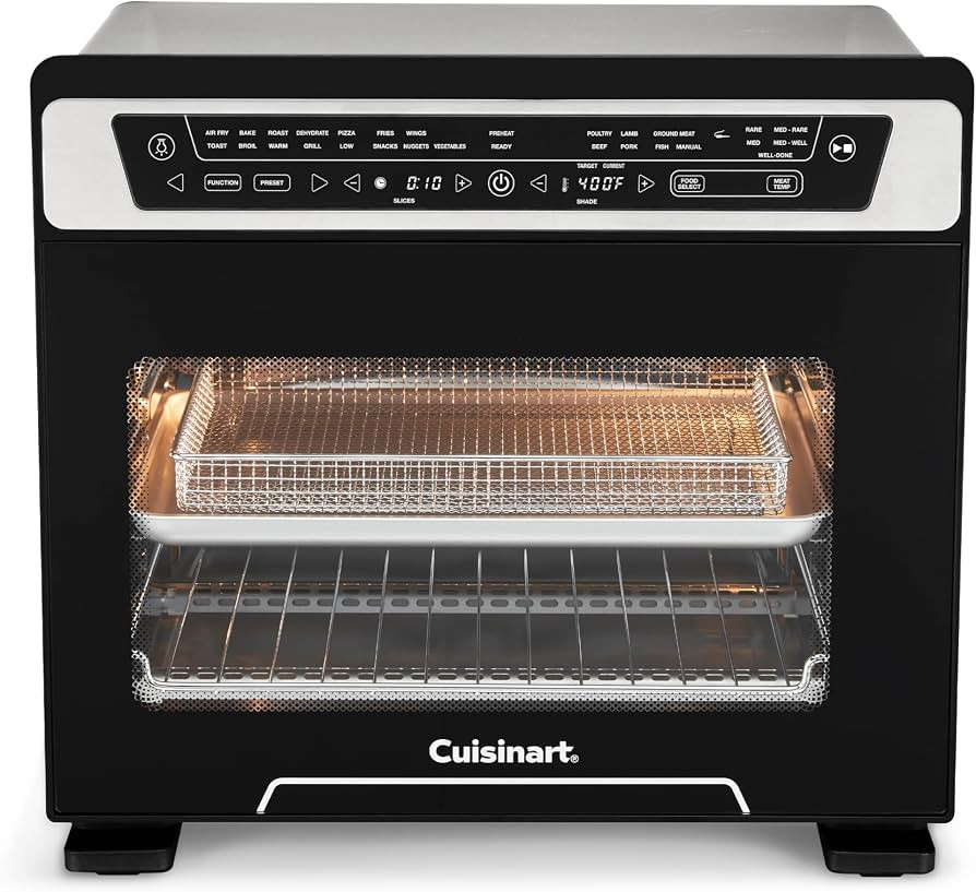 Cuisinart 15-in-1 Extra-Large Digital Air Fryer Oven with 9"x13" 2-in-1 Pan, Air Fry 4 Lbs of Wings, Cook a 13 Lb Turkey or 5+ Lb Chicken, Toast 9 Slices of Bread, and Bake a 13" Pizza, TOA-112 | Amazon (US)