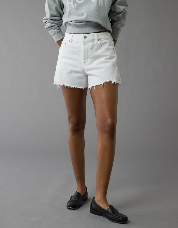 AE Stretch Low-Rise Ex-Boyfriend Denim Short | American Eagle Outfitters (US & CA)