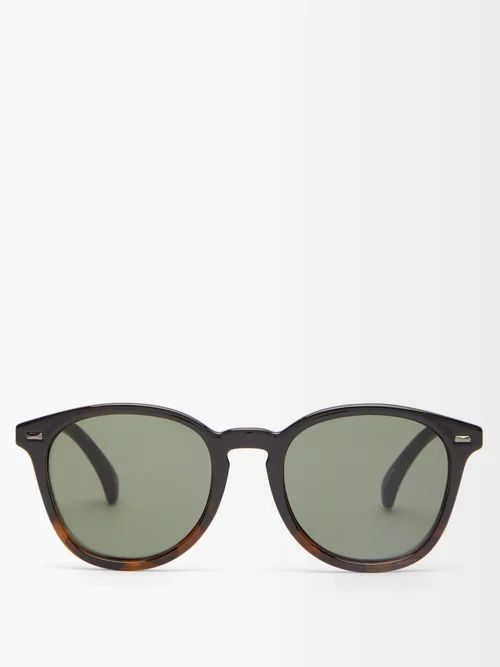 Le Specs - Bandwagon Acetate Round Sunglasses - Womens - Black | Matches (UK)