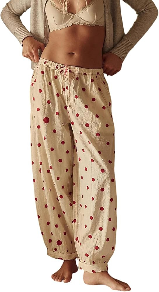 Foidiccx Womens Cute Pants Y2K Going Out Streetwear Lightweight Pantaloons Loose Fit Long Bloomer... | Amazon (US)