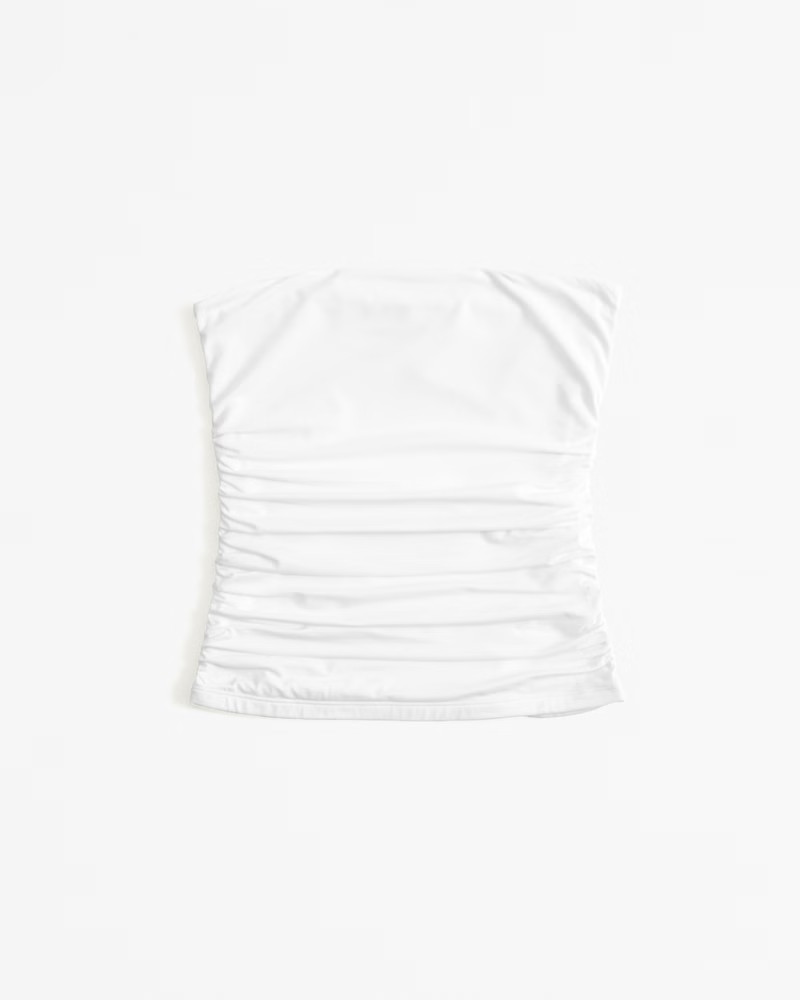 Soft Matte Seamless Ruched Tube Top | Abercrombie & Fitch (US)