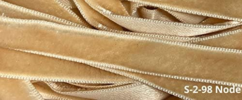 Vintage 3/8'' Velvet Ribbon -, Made in Swiss,10 Yards-#98 Nude 3/8" Velvet, | Amazon (US)