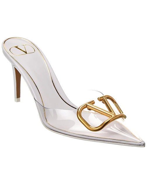 Valentino VLogo 80 Vinyl & Leather Mule | Shop Premium Outlets