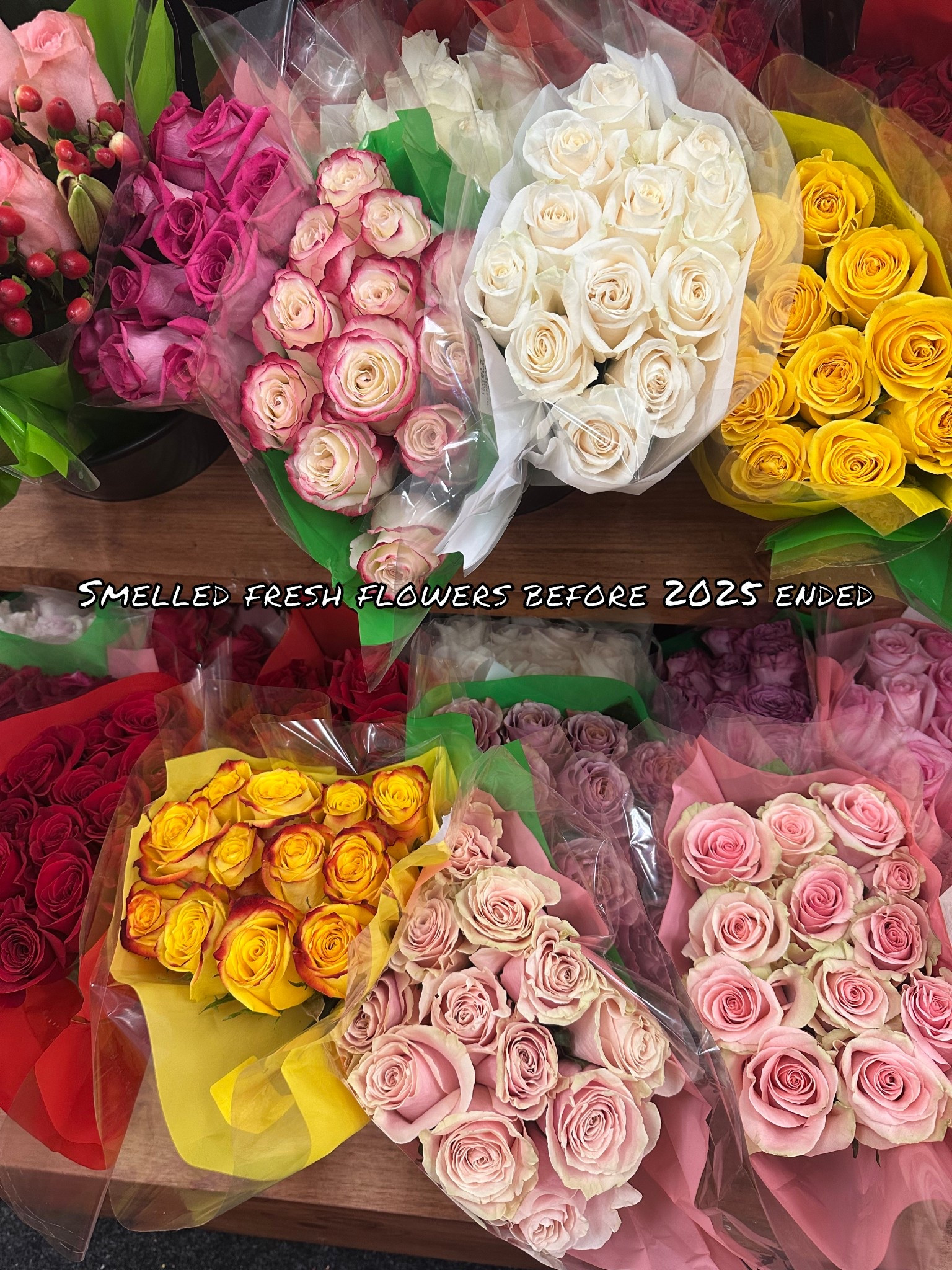 Stopped to smell flowers before the year ended! 2025 was full of adventures. Hope your 2026 has started off great.

Hashtags:
#freshflowers #flowers #smelltheroses #roses #adayinmylife #homedecor #home #giftingideas #giftsforher #nye #newyear #happynewyear #trending 

#LTKSeasonal #LTKFindsUnder50