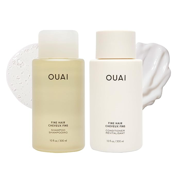OUAI Fine Shampoo and Conditioner Set - Sulfate Free Shampoo and Conditioner for Fine Hair - Made... | Amazon (US)