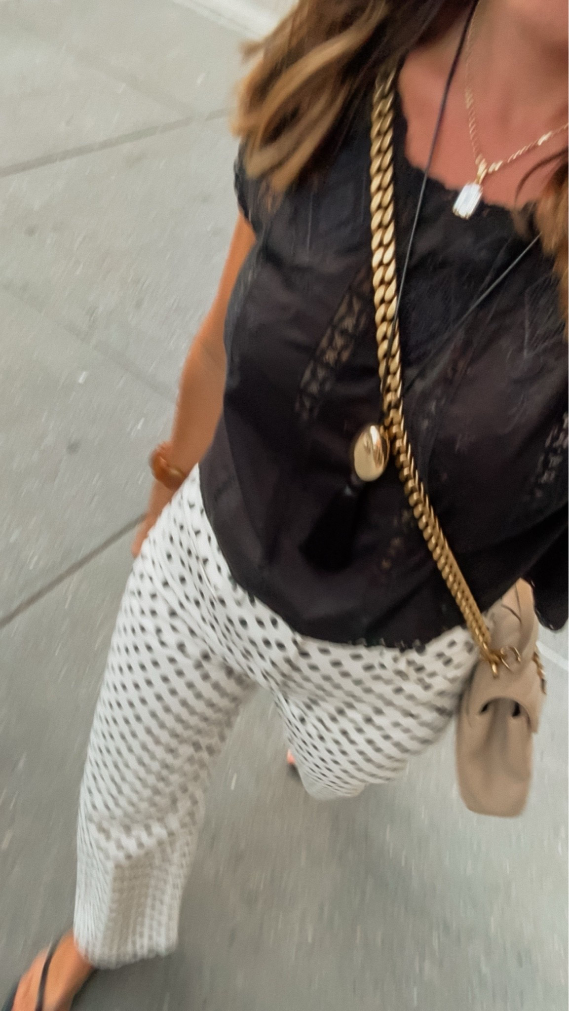Down one in jeans 
XS top