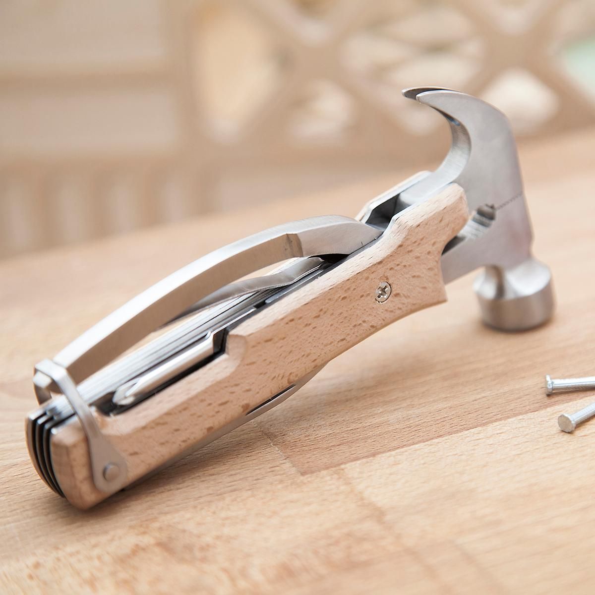 Kikkerland Wood Hammer Multi-Tool | The Container Store
