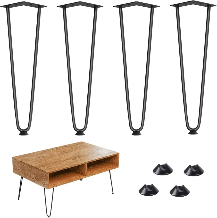 Genius Iron Hairpin Table Legs 12 inch, 3/8" Solid Metal Steel Firm Welding Home DIY for Coffee T... | Amazon (US)