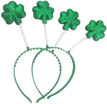 BinaryABC St Patrick's Day Headband,Shamrock Head Boppers Hats,St Patrick's Day Decorations,2Pcs Gre | Amazon (US)