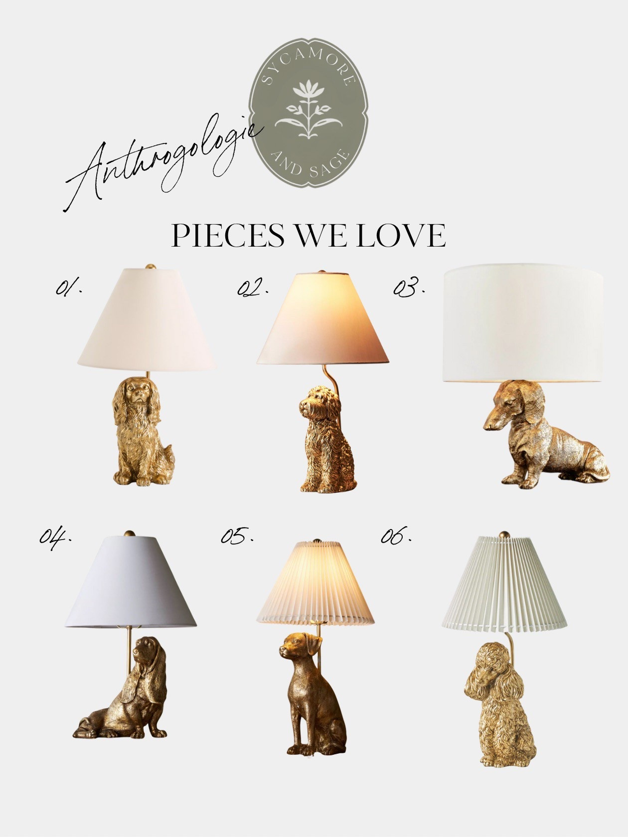 Okay, we have to talk about the cutest table lamps we’ve ever seen—Anthropologie’s dog-inspired brass table lamps! 🐾✨ These are such a fun and unexpected way to add personality to your home, and we are obsessed. There are nine different dog breeds to choose from, each crafted in beautiful brass tones, making them feel both playful and sophisticated at the same time.

They’re the perfect personalized statement piece—whether you’re a proud pup parent or just want a charming conversation starter that shows off your favorite breed. We’re already dreaming up spaces to use these in (and yes, they may be making an appearance in our own homes too 🐶).

Stylish, unique, and full of heart—what more could you ask for in a lamp?

#SycamoreandSage
#AnthroFinds #DogLoversDecor #BrassLampGoals #StatementLighting #PuppyApprovedStyle

#LTKHome