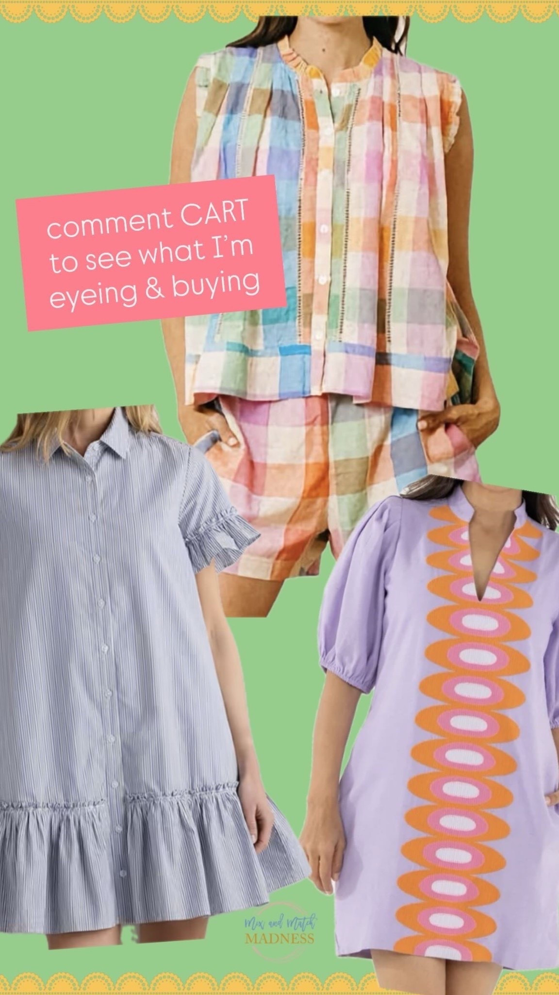 In my cart!! Which one is your favorite? 
*Use code mixandmatch at Sunshine Tienda 
*Use code MIXANDMATCH10 at Emily McCarthy 

#LTKPetite #LTKOver40 #LTKdayinmylife