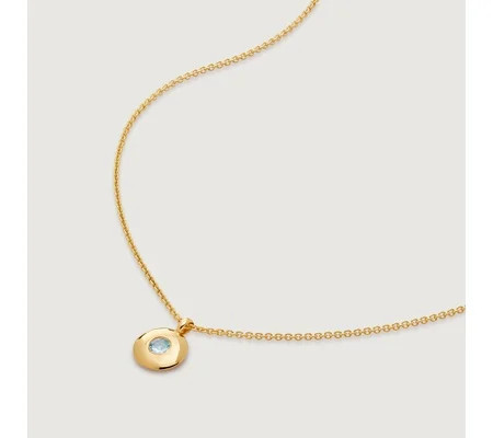 March Birthstone Chain Necklace | Monica Vinader (Global)