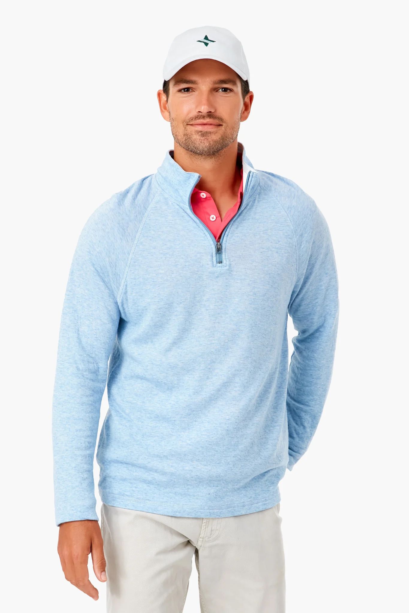 Light Blue Heather Cloud Quarter Zip | Tuckernuck (US)