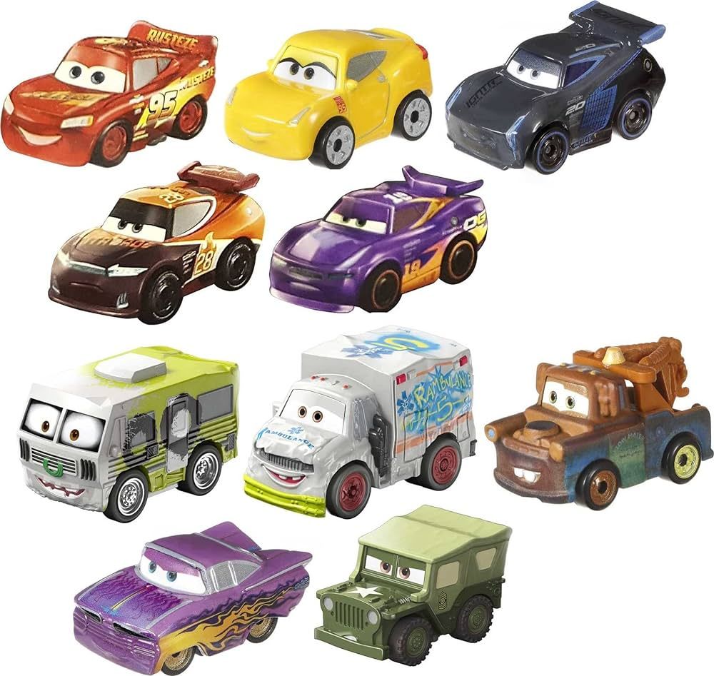 Mattel Disney and Pixar Cars Mini Racers Set of 10 Mini Toy Cars & Trucks, Collectibles Inspired ... | Amazon (US)