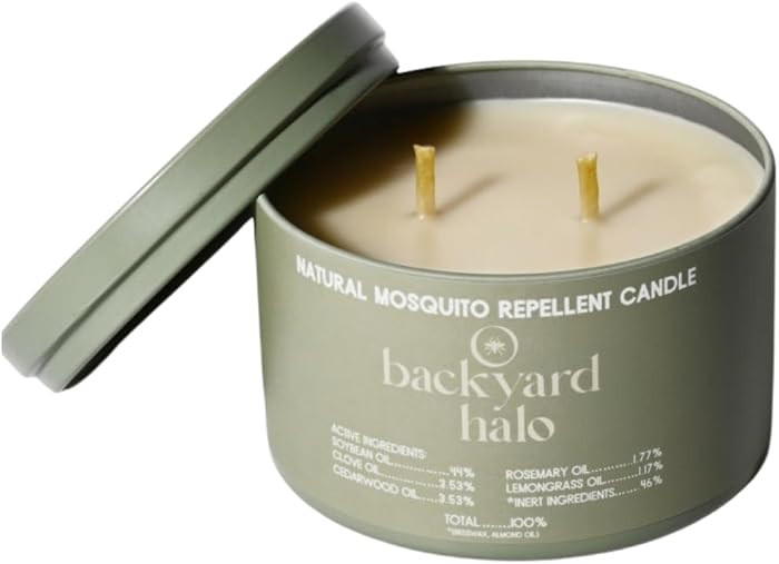 Mosquito Repellent Candle | 100% Beeswax Infused with Essential Oils | 8 oz | 30 Hour Burn Time |... | Amazon (US)