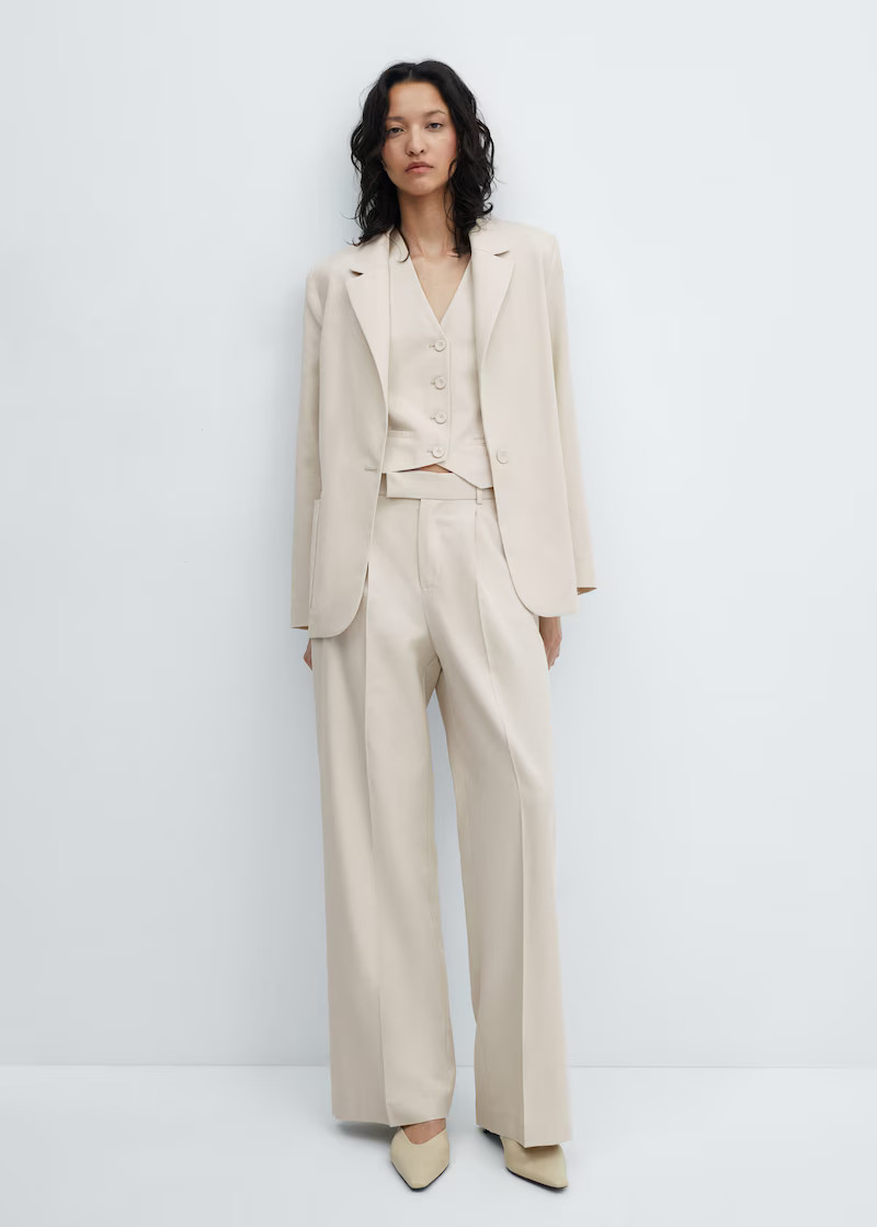 Pleated suit pants -  Women | Mango USA | MANGO (US)