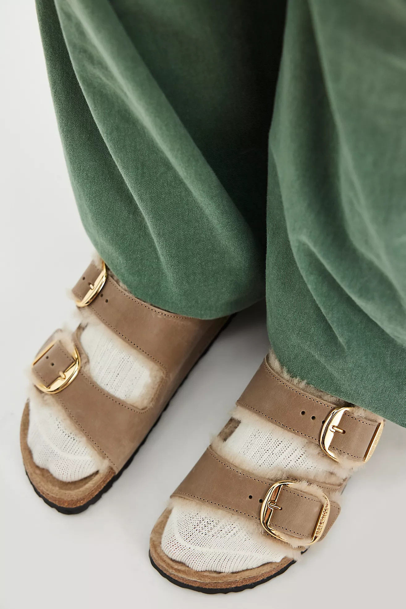 Birkenstock Arizona Big Buckle Shearling Sandals | Free People (Global - UK&FR Excluded)